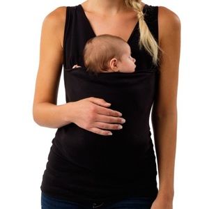 Brand new baby wearing shirt
